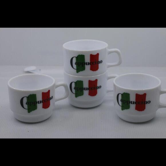 Lot of 4 Arcopal France Set of 4 Maxwell House Small Cappuccino Cups #1 - Picture 1 of 8